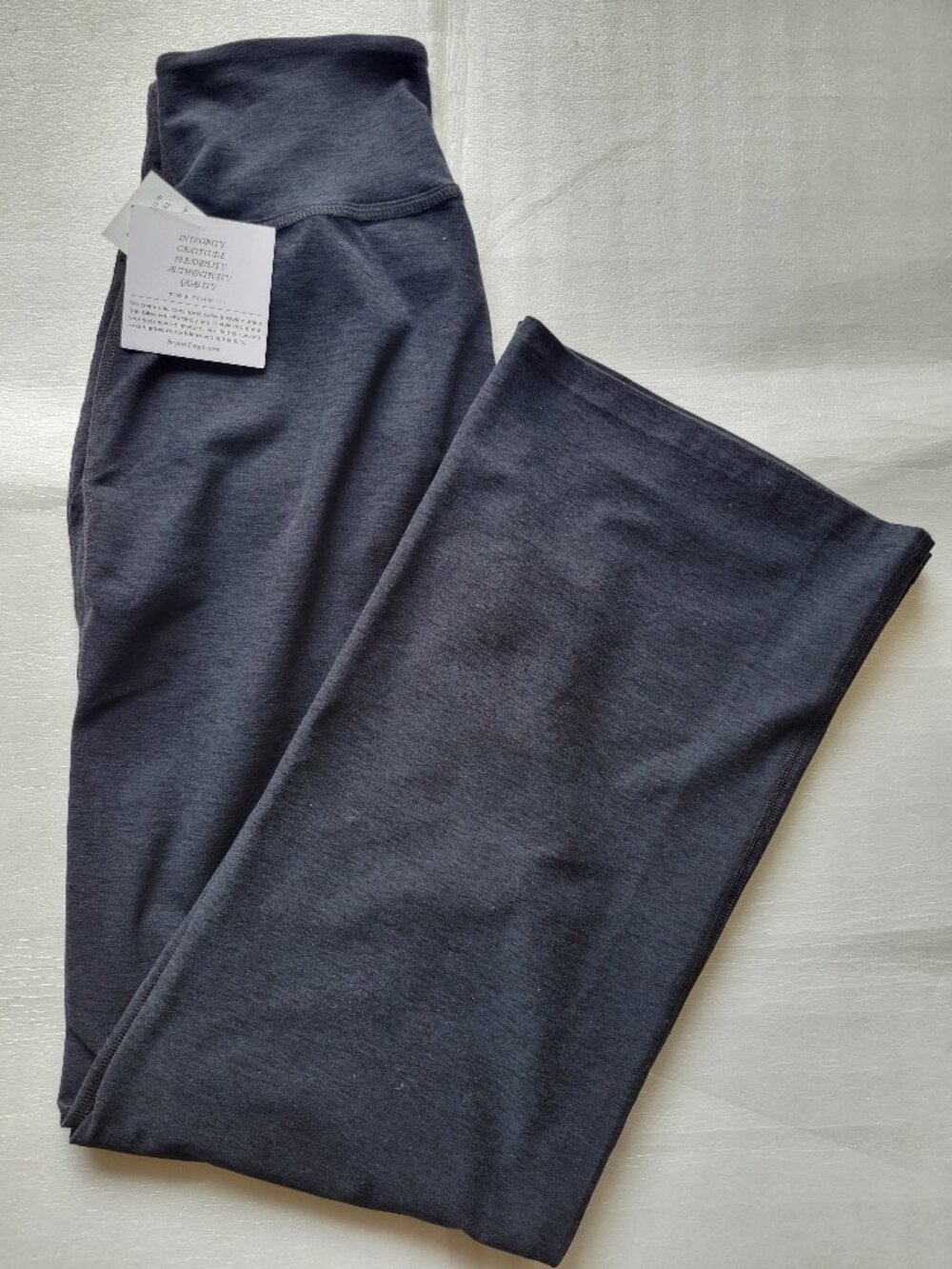NWT XS Beyond Yoga Laid Back WIDE LEG Pant Spacedye BLACK DARKEST NIGHT 31"